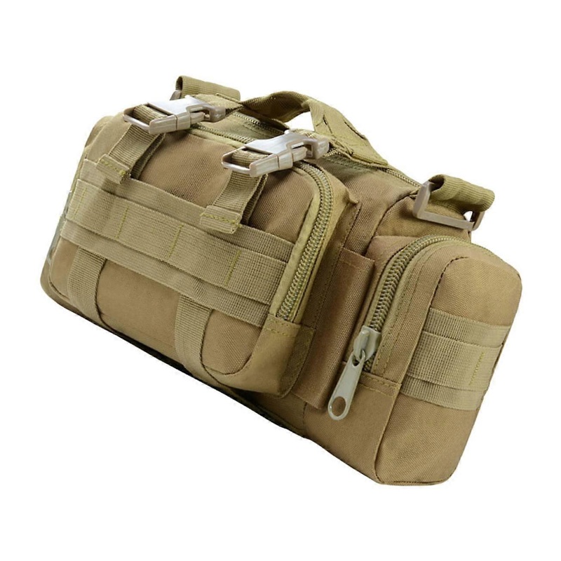 Waterproof belt bag camera storage bag travel waterproof storage bag crossbody storage supply outdoor shoulder bag waterproof Oxford fabric khaki