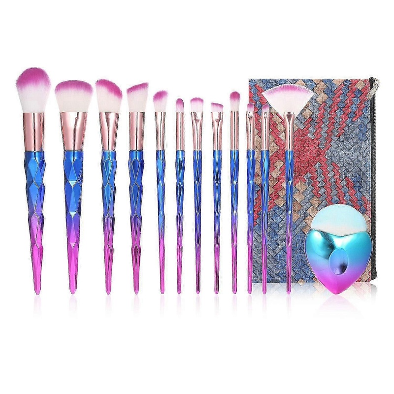 13pcs Makeup Brushes Set With Bag Synthetic Hair Foundation Powder Eye Cosmetic Brushes