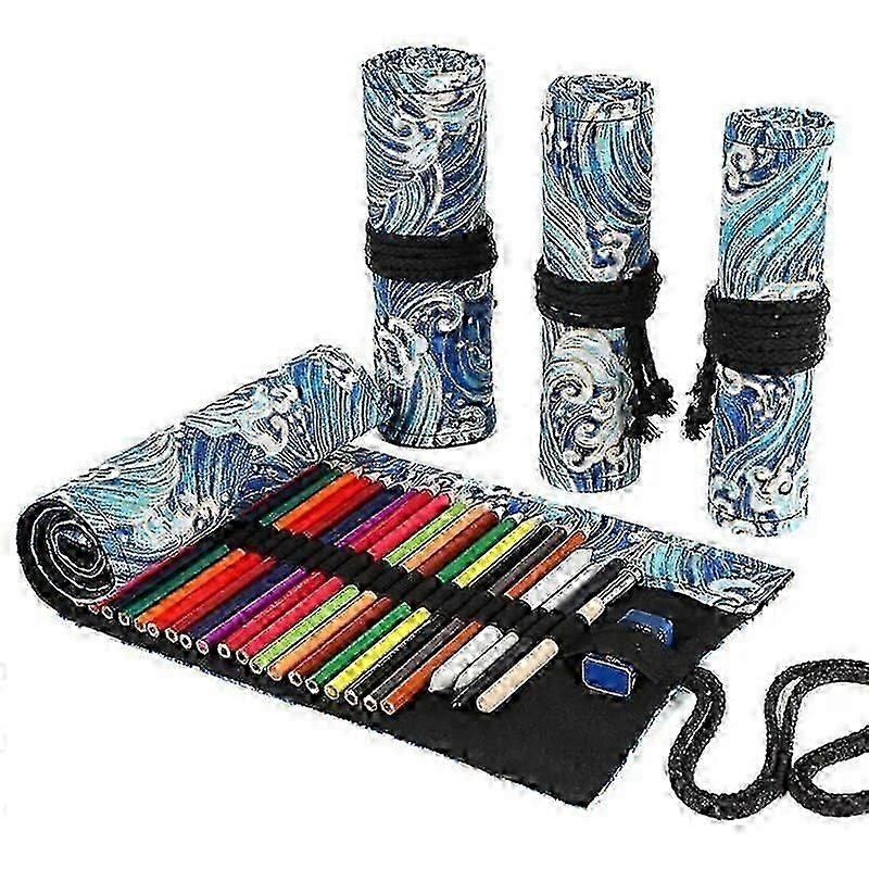 Versatile Roll-Up Pencil Bag – Compact Storage for Stationery & Cosmetic Essentials
