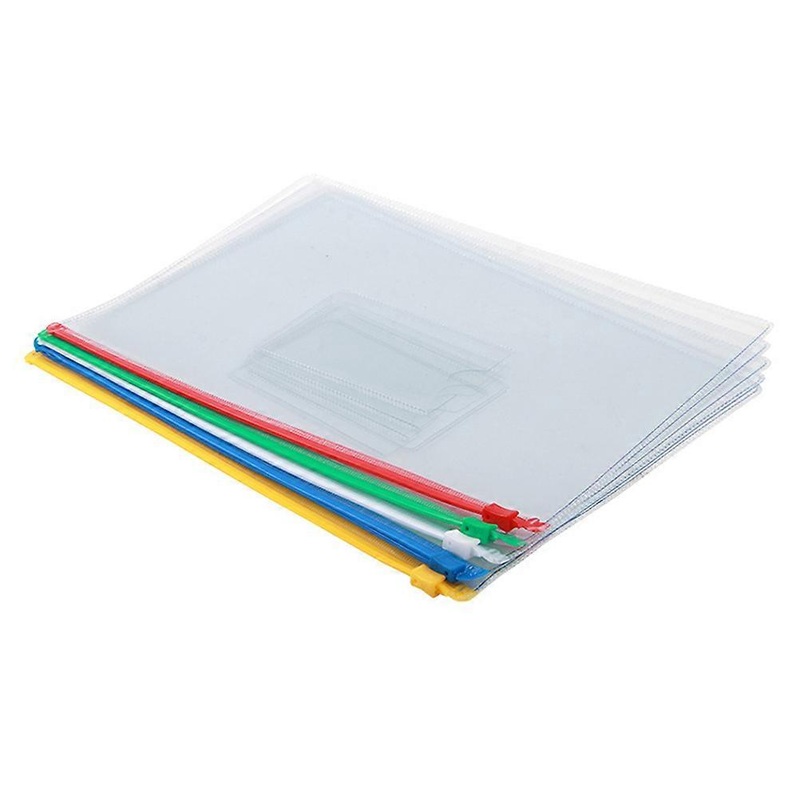 10 Pcs Plastic Folders Clear Wallet Envelope Wallet Stationery Holder Cosmetics Travel Bag File Holder