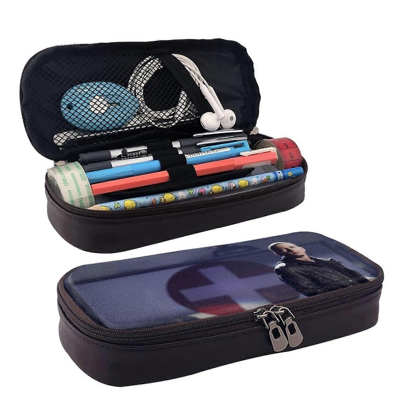v112 eminem Pencil Case Compact Travel-Friendly Leather Bag for Stationery & Cosmetics b112