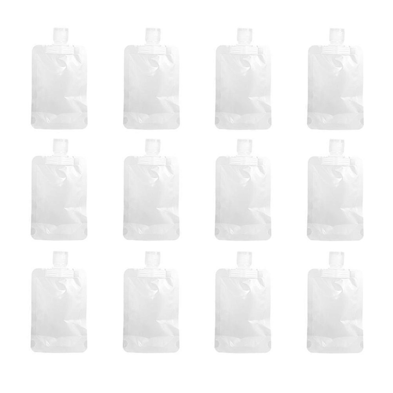 White Plastic Tote Bag for Home with LeakProof Design 12 Pieces Travel Containers