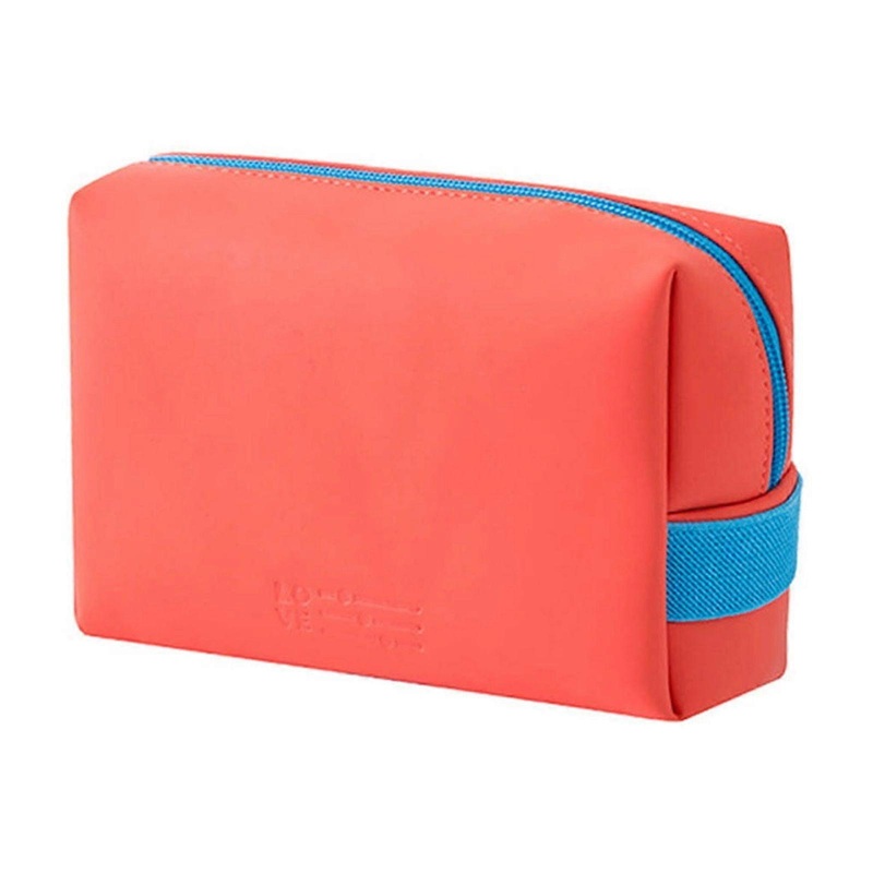 Xinwennn Pure Color Cosmetic Bag Briefcase Style Portable Cosmetic Bag Hand Cosmetic Bag Skin Care Organizer Clear