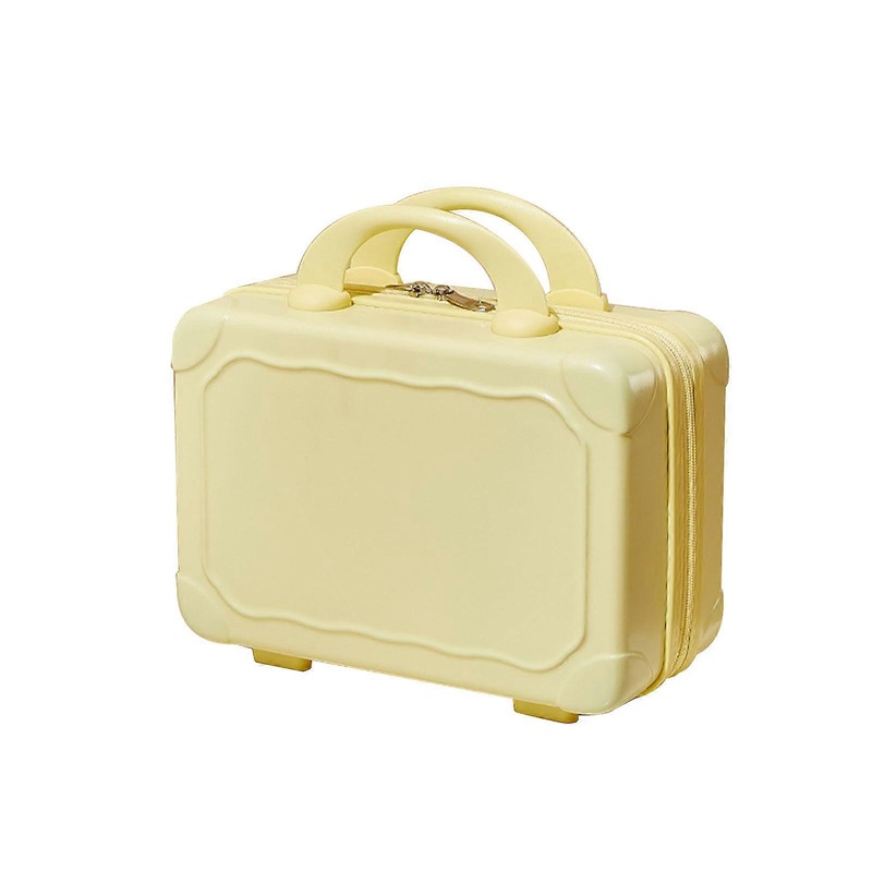 14 inch Suitcase Travel Toiletry Cosmetic Bag Multifunctional Storage Makeup Bags Hand Luggage Organizer with Handle  Yellow