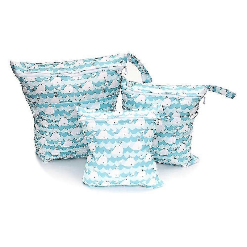 Waterproof Diapers, Set Of 3 Reusable Diaper Wet Dry Bag Diaper Large Capacity Diaper Wet Dry Bag Yoga Beach Swimming Cosmetic Bag