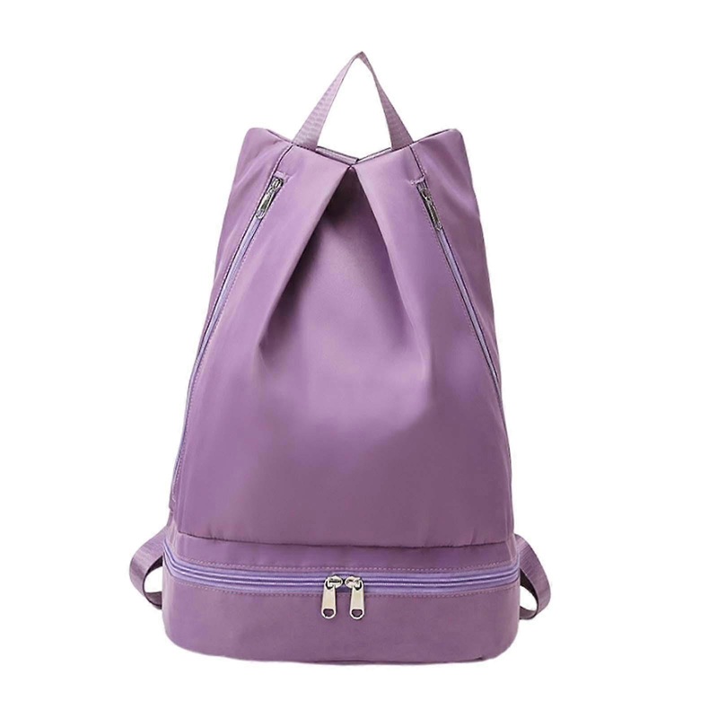 Women Gym Backpack Dry and Wet Separation Female Storage Lightweight Gym Bag Purple