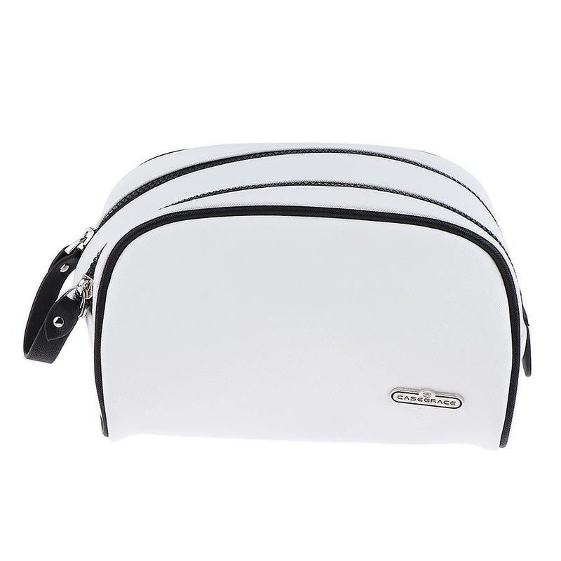 Women Muti-function Cosmetic Bag Portable Make Up Bags with Zipper White