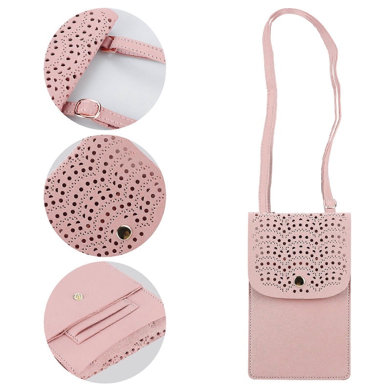 Women Shoulder Bag Arrival Leather Material Pink Ivory Black Color Visible Back Pocket Wallet