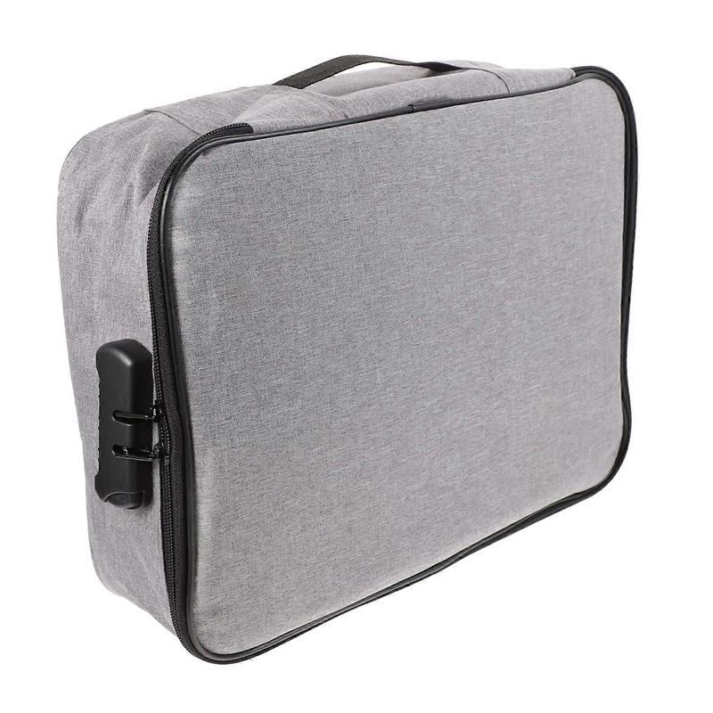 1 Piece Handheld Document Holder with Code, Large Storage Bag for Certificates, Photos, Documents, Durable, Versatile, MultiLayered