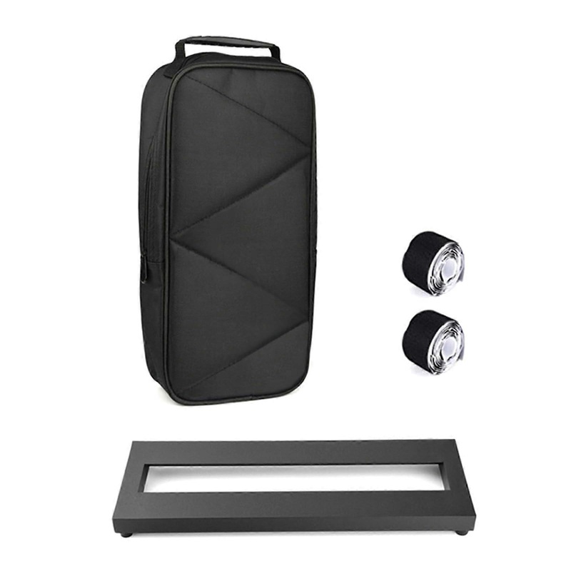 1 Set Small Size Guitar Bass Effector Stand Pedal Board with Portable Travel Carry Bag Storage Bag and 2 Pieces Band Ref: 1779