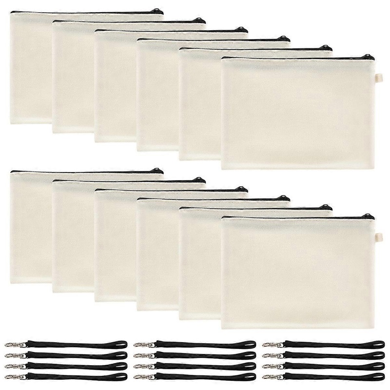 1 Set Cosmetic Bag Sublimation Blank Heat Transfer Cosmetic Bag with Wrist Strap Lanyard for Diy Cra