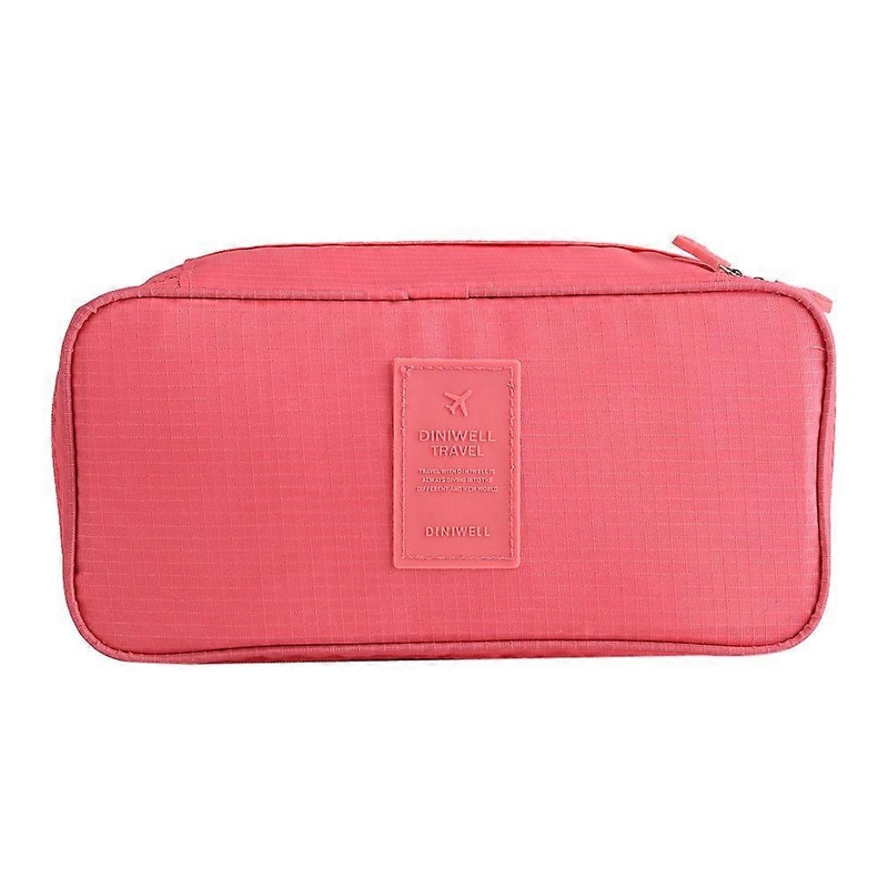 Waterproof Bra Pouch, Travel Storage Bag for Underwear, Red