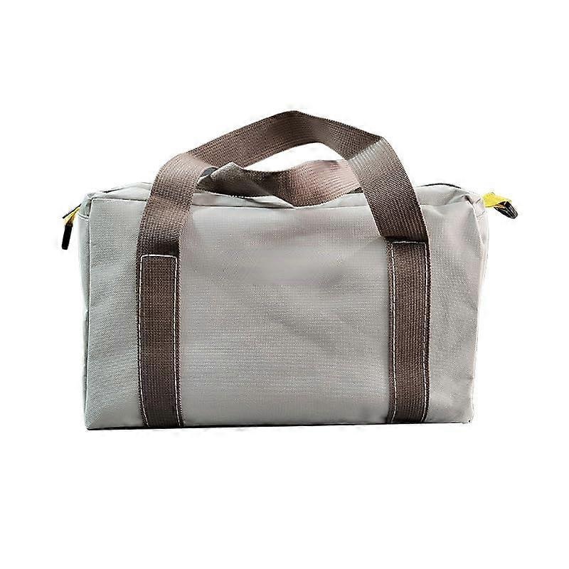12inch durable waterproof tool bag, large capacity canvas kit for woodworking, , packaging, storage, electrician supplies (Gray, 12 inches)