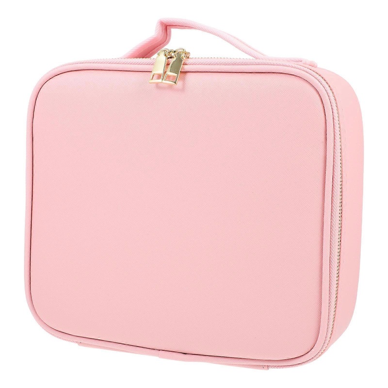 Waterproof Travel Makeup Bag For Daily Use Sturdy Zipper Closure 1 Piece Pink