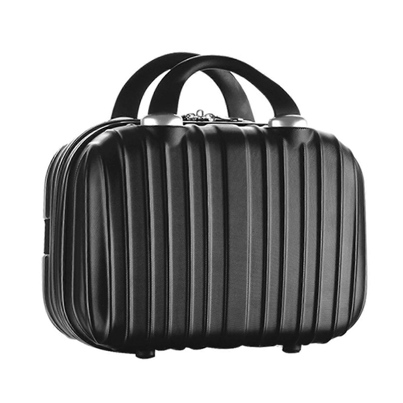 14in Cosmetic for Case Luggage Small Travel Portable Carrying Suitcase for Makeu  Black
