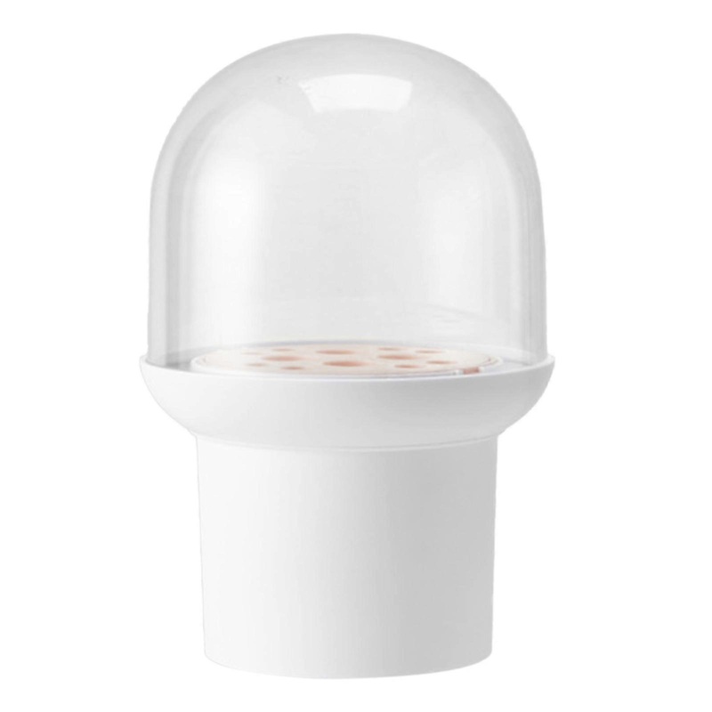 12 Holes Makeup Brush Holder Cosmetics Brushes Storage Box with Lid Nail Polish Eyeliner Container Lipstick Pencil Organizer  White