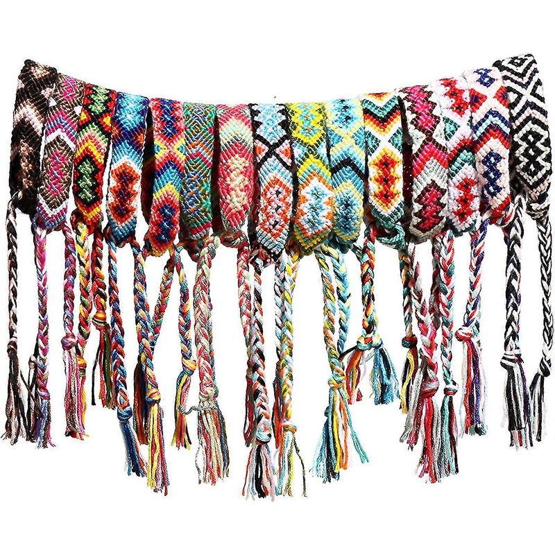 15 Pieces Nepal Style Friendship Bracelets Handmade Woven Bracelets Colorful Braided Wrap Bracelets For Women Girls Kids6417242308315