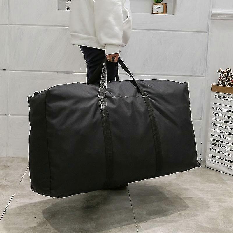 Unisex Large Capacity Folding Duffle Bag Travel Clothes Storage Bags Zipper Oxford Weekend Bag Thin Portable Moving Luggage Bagksize