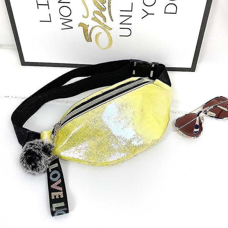 Yellow B Unisex Waterproof Waist Zipper Bags