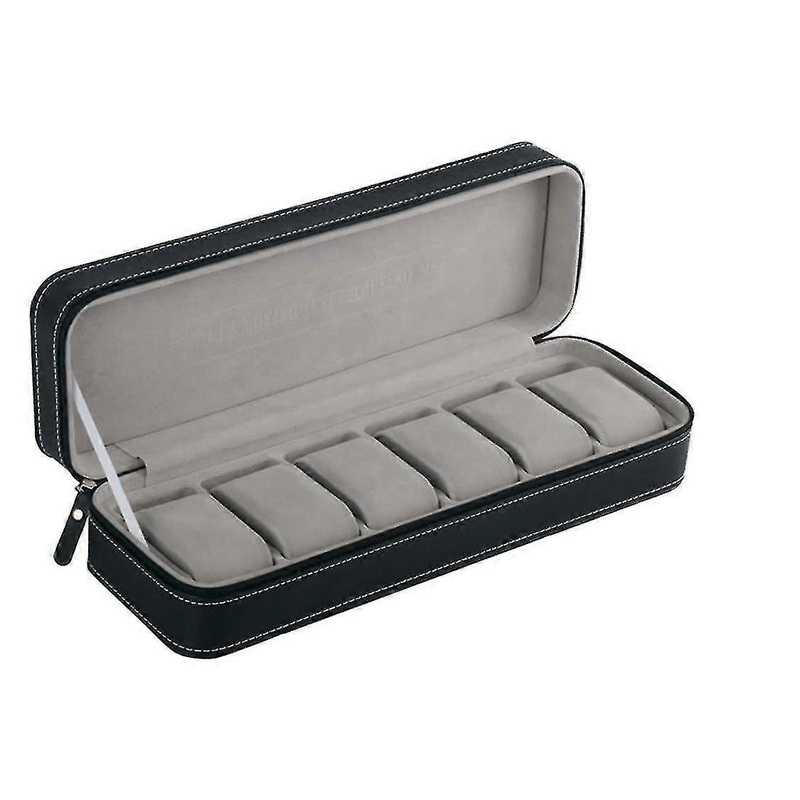 Zippered Watch Box Luxury Pu Leather Jewelry Collection Gift Holder Storage Organizer
