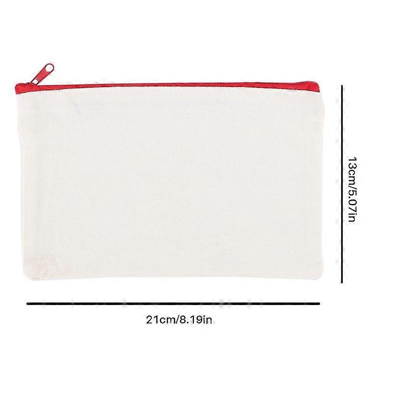 12Pcs Multipurpose Cosmetic Bag Makeup Pouches with Zipper Canvas Bag Pencil Pouch Travel Toiletry
