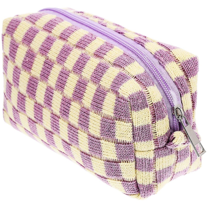 Woolen Yarn Makeup Bag Cosmetic Bag Travel Toiletry Accessories 6.73.92.8in 1Set
