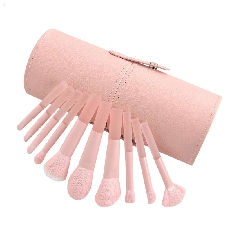 10x Makeup Brushes Set Travel Brush Set Full Face Cosmetic Brush Set with Storage Bag Eye Shadow Brush Powder Brush