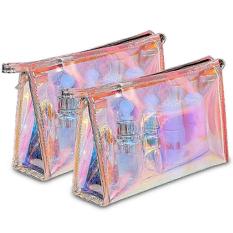 Trendy Holographic Makeup Bag Duo – Perfect Gift for Fashionable Teens