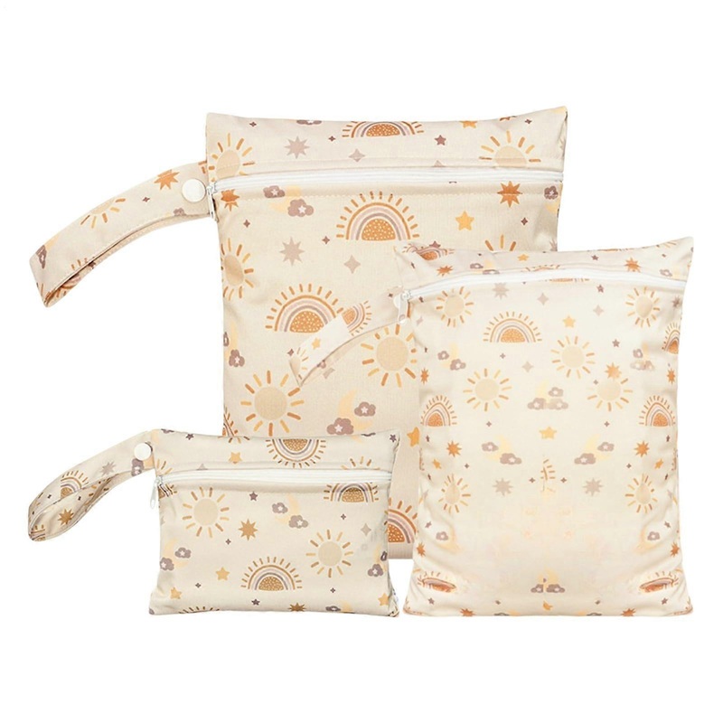 WetDry Bag  3Piece Toiletry Set, Waterproof for Diapers, Camping, Pool