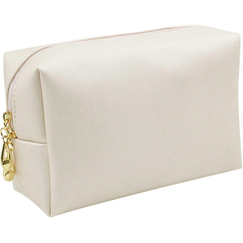Women’s Large Leather Makeup Bag, Waterproof Travel Toiletry Organizer Cosmetic Storage Bag Handbag Girls Wallet–