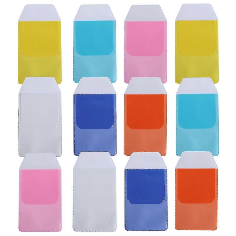 12 Pcs Color random Pocket Organizer Pouch Office Pocket Protector Cosmetic Make Bag Pen Pocket Protector Pencil Bag Pencil Holders