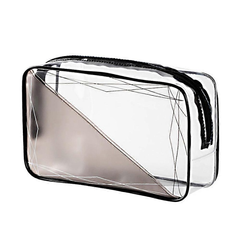 Waterproof Makeup Storage Bag Travel Makeup Organizer 20.50X13.00X7.00CM Black Matte Portable Cosmetic Organizer 1Pcs