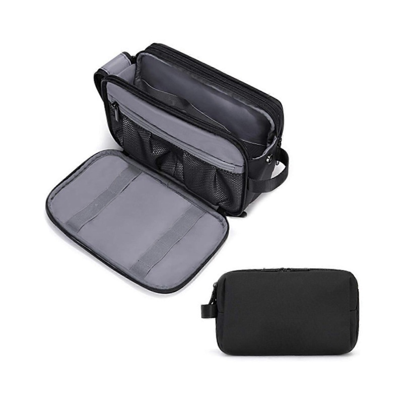 1 piece toiletry bag for men, travel toiletry bag cosmetic bag black