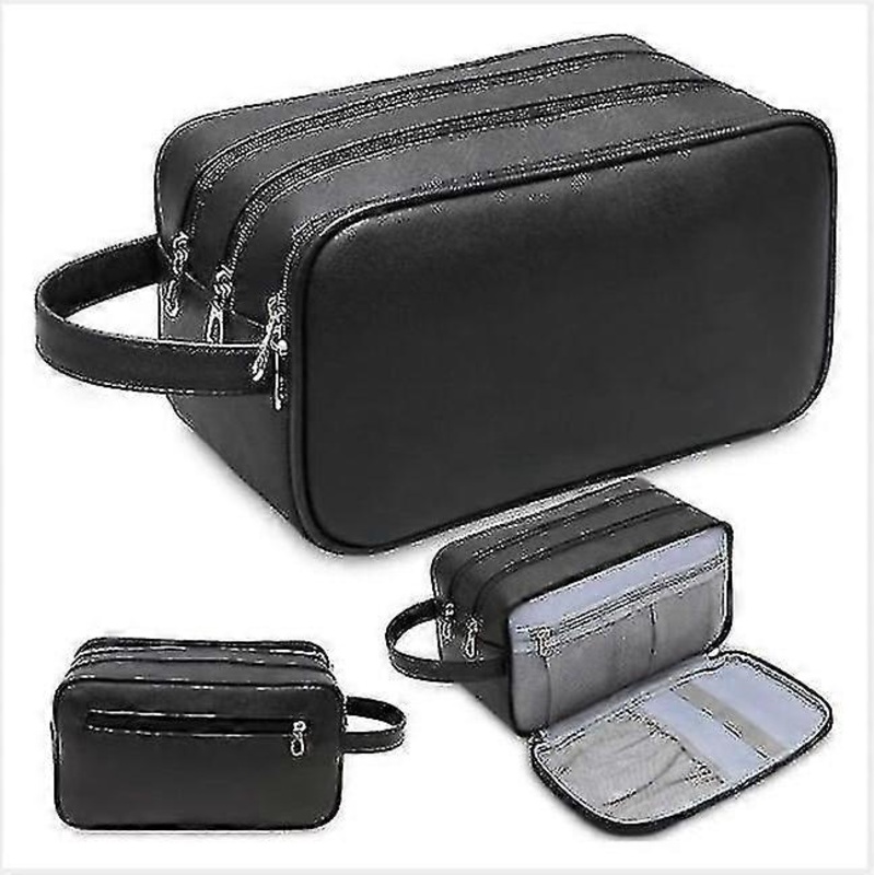 Travel-makeup-bag Eco Leather Cosmetic Makeup Organizer,water Resistant Toiletry Bag Travel Essentials