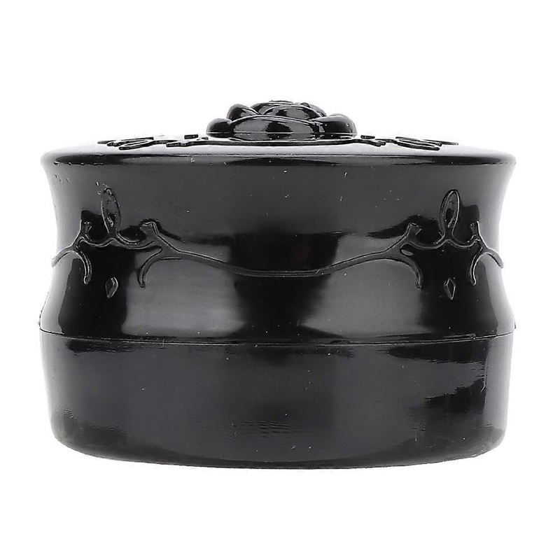 Vintage Rose Empty Makeup Loose Powder Dispenser Box Cosmetic Case With Powder Puff Black