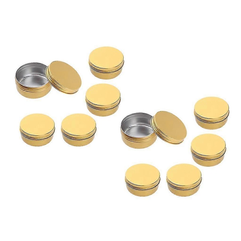 10pcs Empty Makeup Aluminium Pot Jar Tin Lip Balm Container Case Box 50ml
