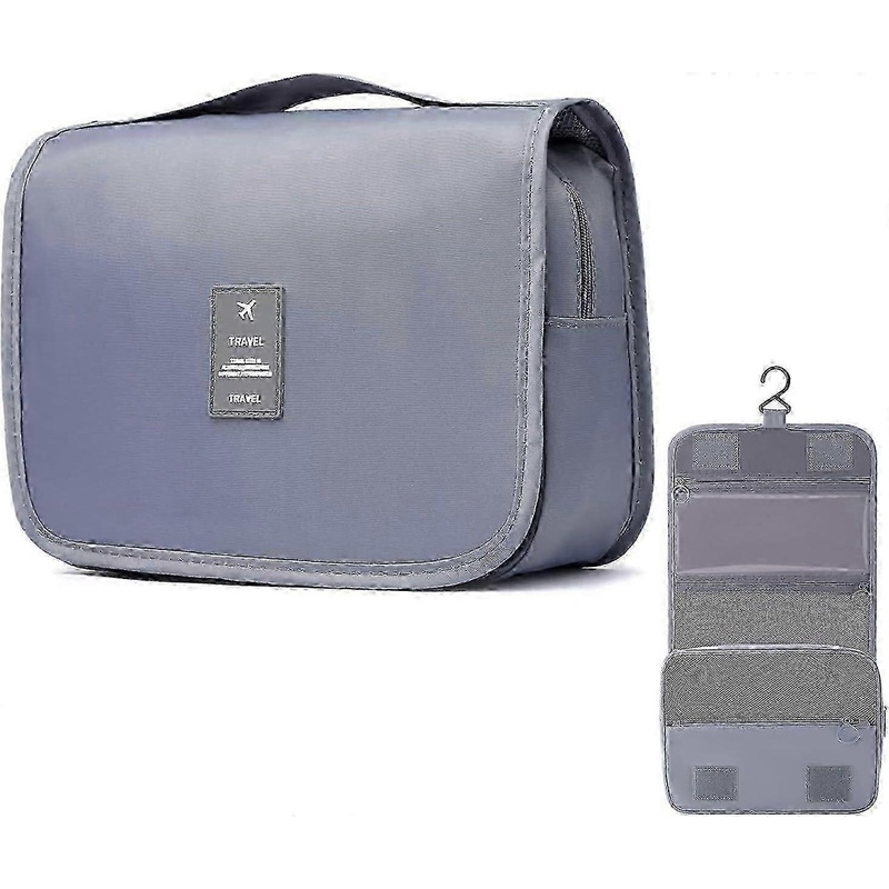 Versatile Hanging Toiletry Bag, Water-Resistant Cosmetic Organizer, Foldable Makeup Storage Solution with Ample Capacity for Travel, Gym, an