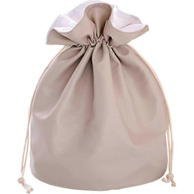 Waterproof Large Capacity Makeup Organizer Bag for Travel, Quick-Pull Drawstring Cosmetic Accessories Pouch, Ideal Toiletry Bag for Gifts