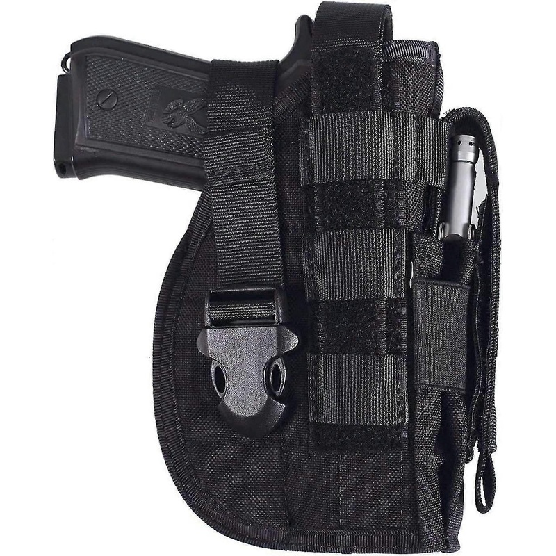 Universal Tactical Gun Holster Right Handed Molle Pistol Holster Combat Airsoft Waist Belt Holster Black Tan Green Multicam For Right Handed (5 Colors