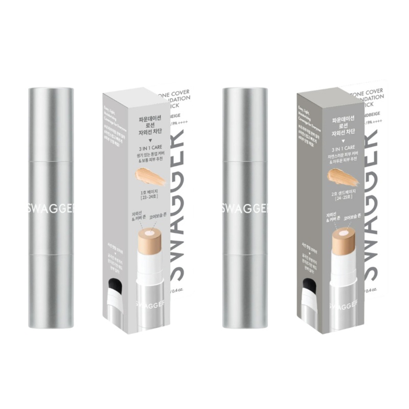 SWAGGER Easy Tone Cover Foundation Stick SPF50+ PA++++ 12g