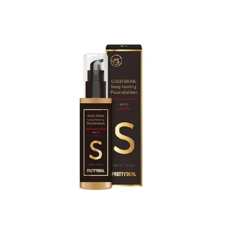 Pretty skin Gold Snail Long-Lasting Foundation 100ml – 2 Colors